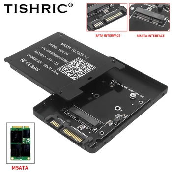 TISHRIC SSD MSATA - / NGFF naar SATA 3.0 22 Pin 2,5-inch Behuizing Geval voor 2242/2260/2280 Solid State Harde Schijf Doos