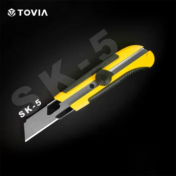 TOVIA 25mm Mes SK5 Roestvrij Stalen Mes Intrekbaar Mes stanleymes Snap-off Pocket Utility Messen Snijden Touw Papier