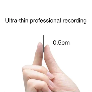 Ultra-Dunne Professionele Geluid Digitale Recorder Draagbare Mini 32GB Stem Geactiveerd Dictafoon HD Ruis te Verminderen de Opname van MP3-Speler