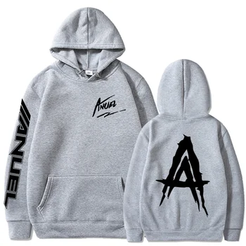 Unisex trend nieuwe Anuel AA patroon gedrukt hoodie Sweater Paar Echte Hasta La Muerte street hip-hop hete verkopende sport hoodie