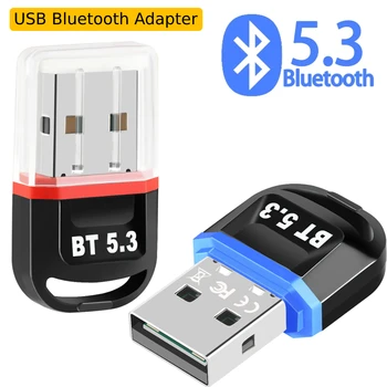 USB-Bluetooth-Adapter Receiver 5.3 Draadloze Verwijderbare Home Desktop Computer Muziek Audio-Ontvanger Zender Bluetooth-Adapter