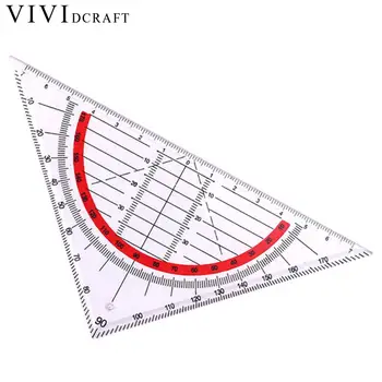 Vividcraft Functionele Plastic Triangle Ruler Patchwork Afmeting Kinderen School Voor Patchwork Hoek Tools Briefpapier Heerser Opnieuw X1V2