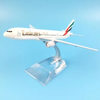 vlak model van de Boeing 777-luchtvaartmaatschappij emirates vliegtuig 777 Solide Metalen vliegtuig simulatie model voor kinderen, speelgoed, Kerst cadeau