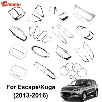 Voor Ford Escape Kuga 2013 2014 2015 2016 Chrome Interieur Licht Knop om te Schakelen tussen Paneel AC Air Vent Deksel Trim Decoratie Auto Styling