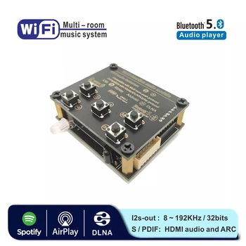 WB05 Bluetooth en WiFi 5.0 Audio Ontvangen van Bluetooth-Module I2S Analoge Uitgang ESS9023 Uitgang van de Raad van bestuur Met Airplay DLNA wi-fi-Audio