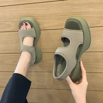 Wedges Schoenen voor Vrouwen Sandalen Fashion Stretch Informele Slip op het Platform Sport Sandalias De Mujer Zachte Zool Outdoor wandelschoenen