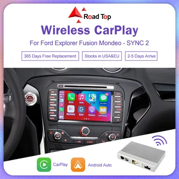 Weg Top Video Interface Decoder Draadloos Apple CarPlay voor Ford Explorer Fusion, Mondeo Sync2 Auto Android Bluetooth Muziek