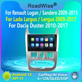 Wijzer op weg 2 Din Android autoradio Multimedia Carplay Voor Renault Logan 1 Sandero 2009-2015 Dacia Duster 4G Wifi GPS DVD Autoradio
