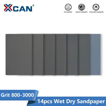 XCAN 14pcs 800-3000 Korrel Nat Droog Schuurpapier Waterproof schuurpapier voor Hout Metaal Polijsten Tool schuurpapier