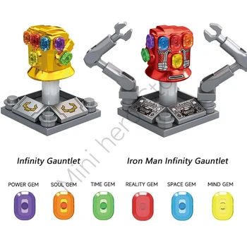 XH1361 bouwstenen Disney Infinity Gauntlet, Infinity Gauntlet, Plating Upgrade-Versie Cadeau Edelstenen Mini Monteren Speelgoed van het Kind
