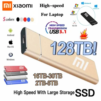Xiaomi Draagbare SSD 128TB 1 TB 2 TB High-speed massaopslag USB 3.0 Externe Harde Schijf-Interface voor Computer, Notebook Laptops