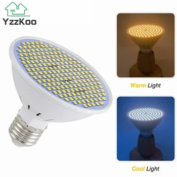 YzzKoo AC 220V LED Lamp E27 E14 spot Lamp 48 60 80 126 200 300 Led ' s Spotlight 85V-265V Bombillas Led Lampada Spot Light