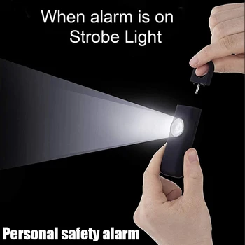 Zelfverdediging Sirene Veiligheid Alarm voor Vrouwen Sleutelhanger met 130dB SOS LED Light Persoonlijke Alarmen Persoonlijke Veiligheid Sleutelhanger Alarm