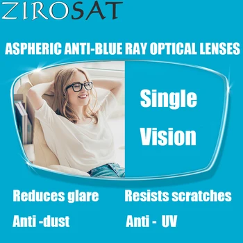 ZIROSAT 1.56 1.67 1.61 1.74 Anti Blue Ray CR-39 Hars van brillen en contactlenzen Bijziendheid En Verziendheid Optische Lenzen