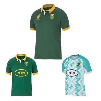 Zuid-Afrika rugby trui 2023 2024 thuis weg rugby shirt met eigen Naam en Nummer